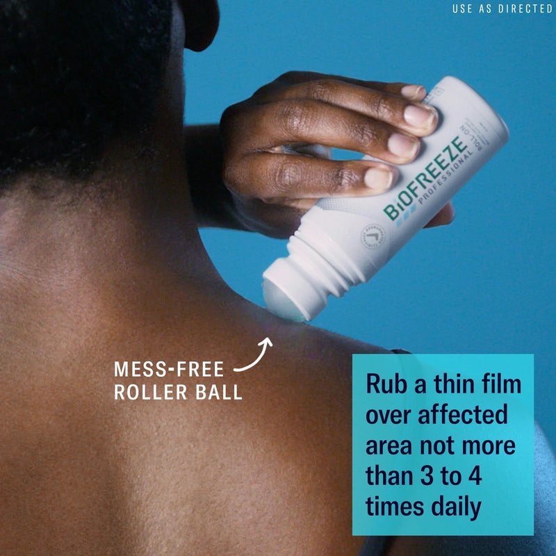 Biofreeze Professional Colorless Roll-On Menthol Pain Relieving Gel, 3oz