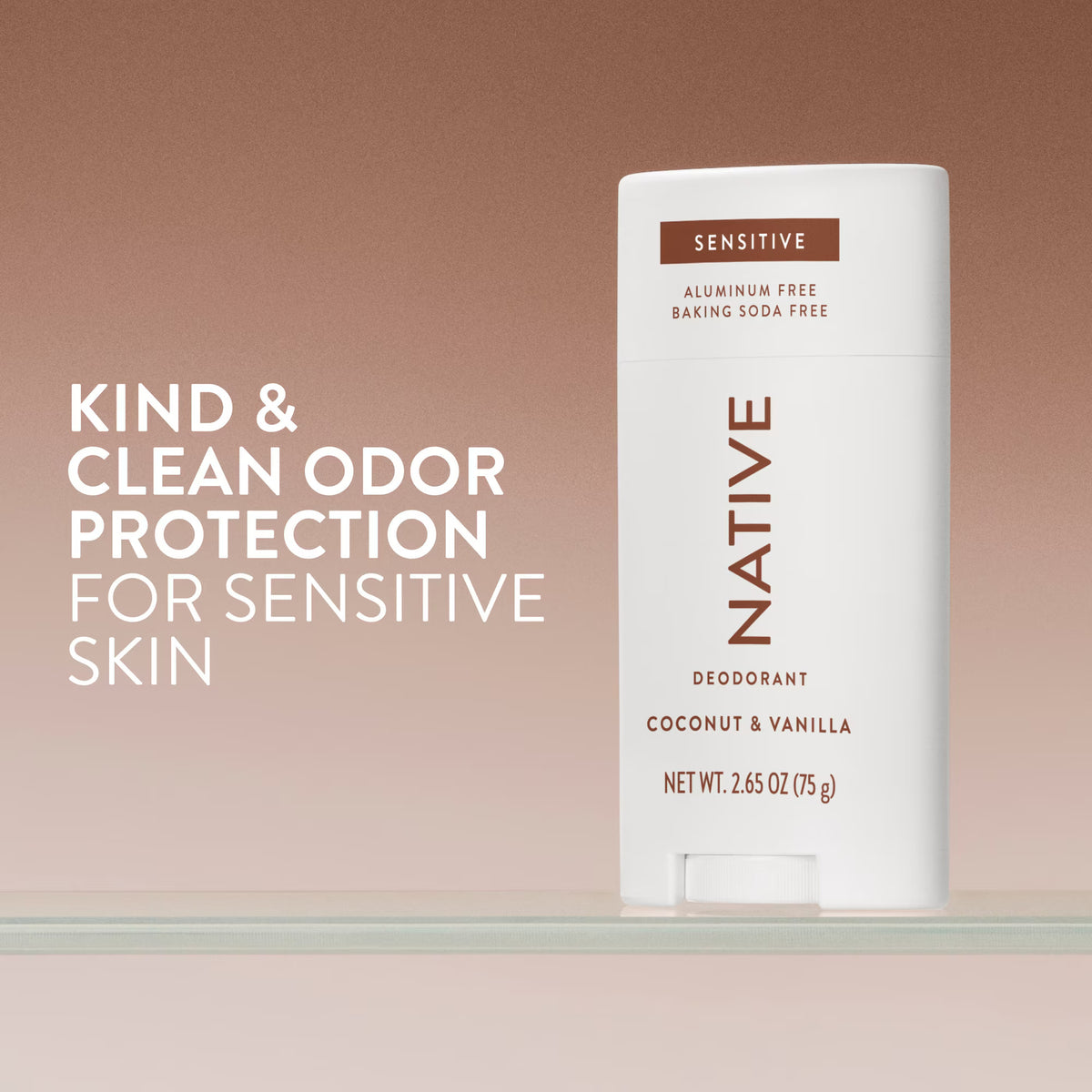 Native Sensitive Deodorant Stick, Coconut & Vanilla, 2.65 oz, image 4