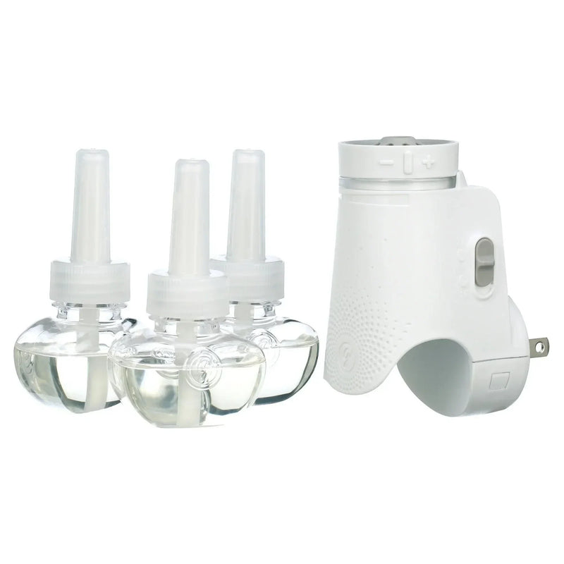 Glade PlugIn Plus Air Freshener Starter Kit, 1 Warmer + 3 Refills, Clean Linen - First Choice Buying