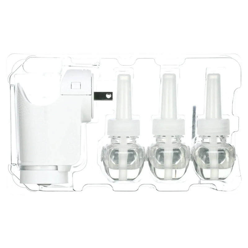 Glade PlugIn Plus Air Freshener Starter Kit, 1 Warmer + 3 Refills, Clean Linen - First Choice Buying