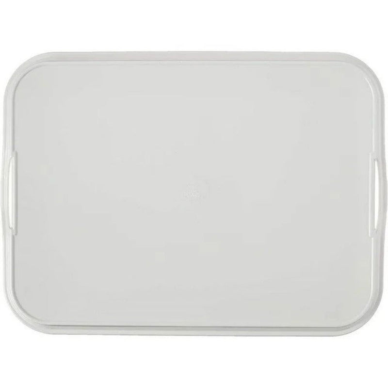 Hutzler Melamine Handles Serving Tray, 20" x 15", White - First Choice Buying