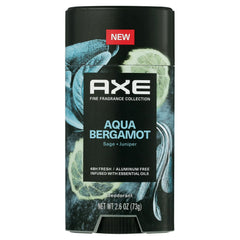 AXE Fine Fragrance Collection Aqua Bergamot Deodorant Stick, Sage + Juniper, 2.6 oz