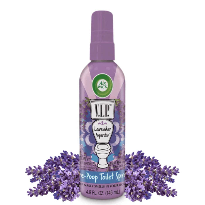 Air Wick V.I.P. Pre-Poop Toilet Spray, Lavender Superstar, 1.85 oz