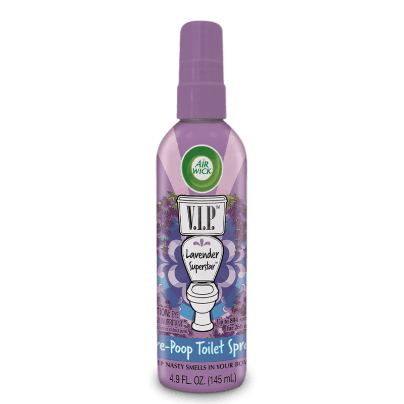 Air Wick V.I.P. Pre-Poop Toilet Spray, Lavender Superstar, 1.85 oz