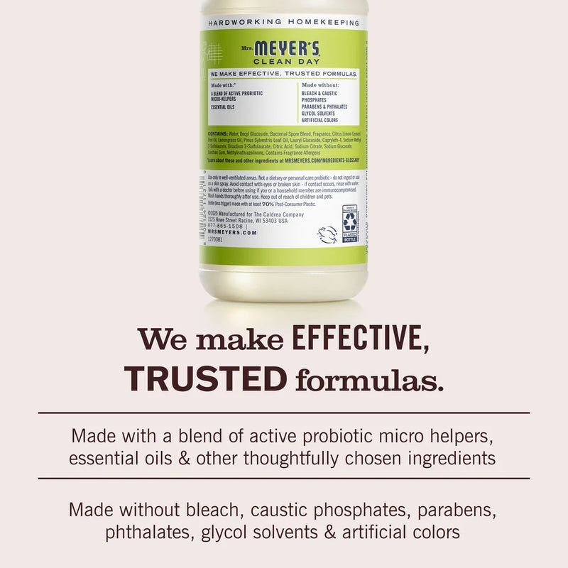 Mrs. Meyer's Clean Day Probiotic Daily Shower Spray, Lemon Verbena, 16 fl oz