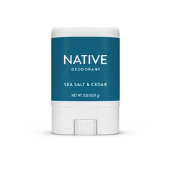 Native Deodorant, Sea Salt & Cedar, Travel Size, 0.35oz, 6-Pack