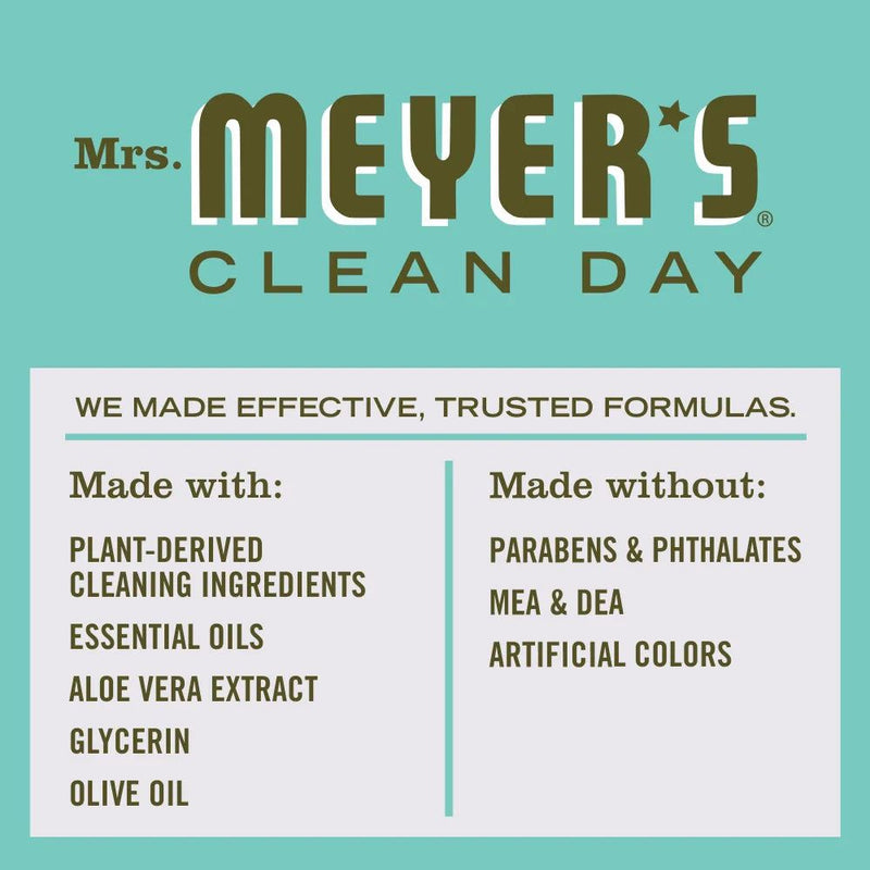 Mrs. Meyers Clean Day Liquid Hand Soap, Basil, 12.5 oz