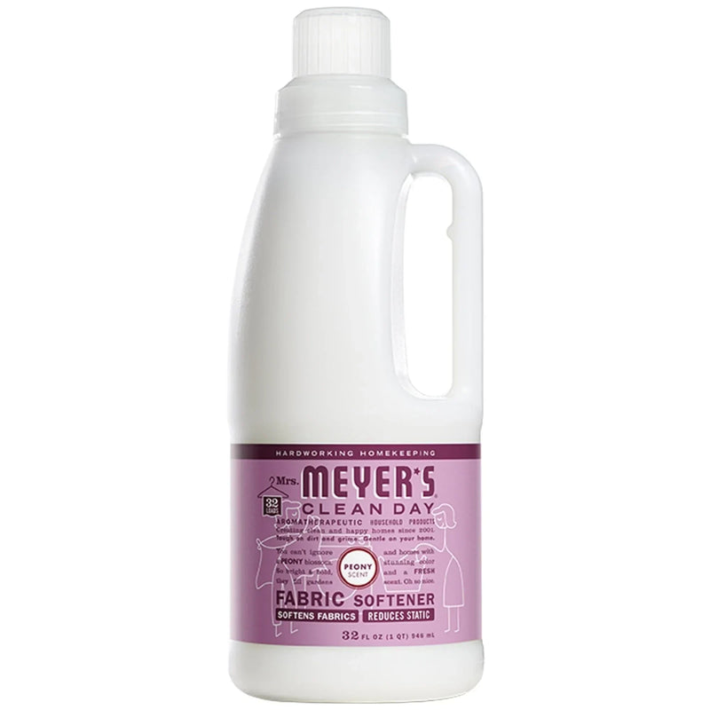 Mrs. Meyer’s Clean Day Liquid Fabric Softener, Peony Scent, 32 Oz. - First Choice Buying