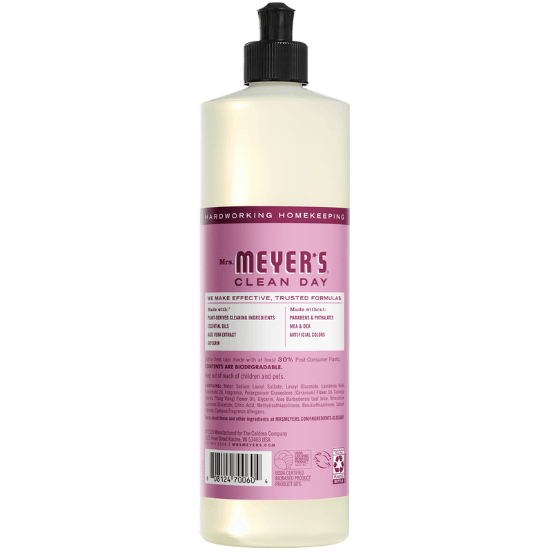 Mrs. Meyer's Clean Day Liquid Dish Soap, Peony, 16 Oz