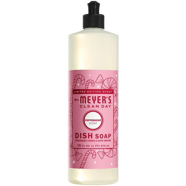 Mrs. Meyer's Clean Day Liquid Dish Soap, Peppermint, 16oz
