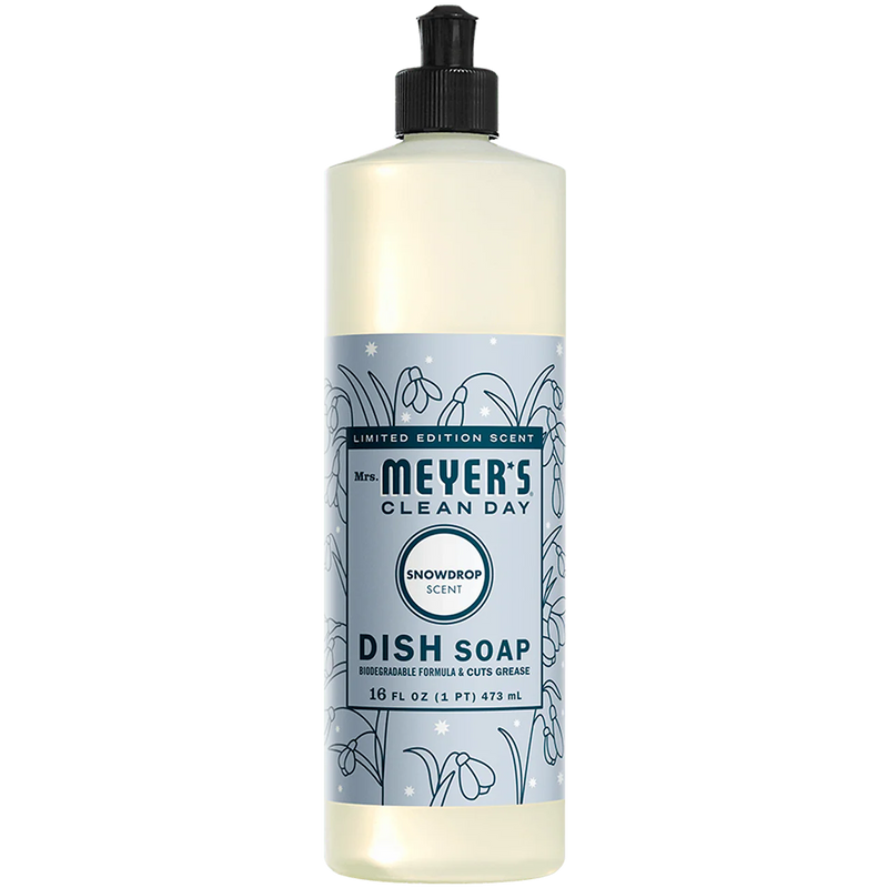 Mrs. Meyer's Clean Day Liquid Dish Soap, Snowdrop, 16 Oz