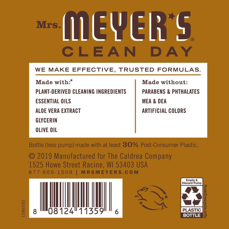 Mrs. Meyers Clean Day Liquid Hand Soap, Acorn Spice, 12.5 oz