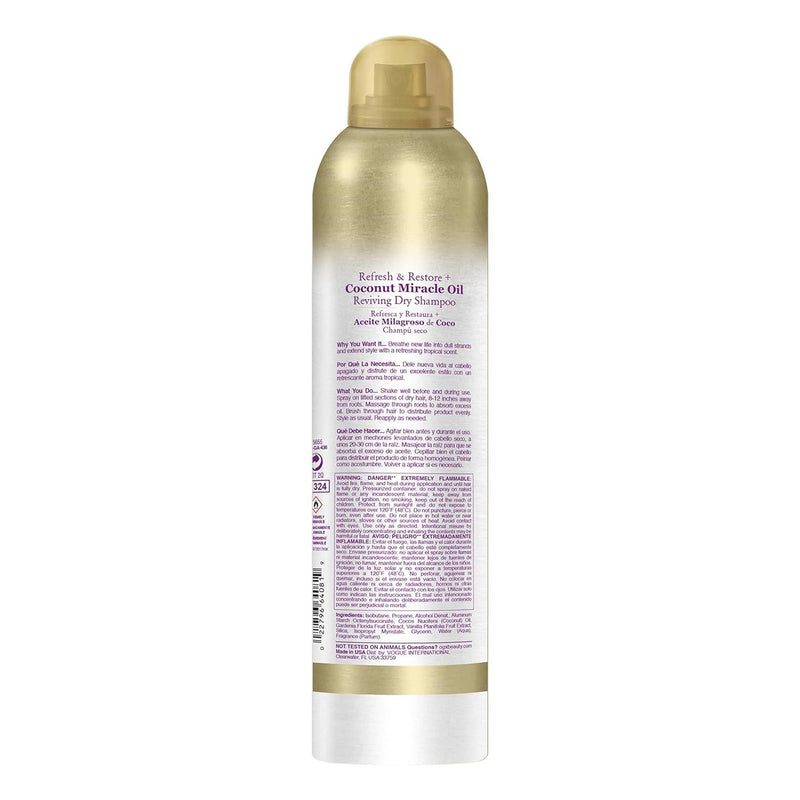 OGX Extra Strength Refresh & Restore + Coconut Miracle Oil Dry Shampoo, 5 Oz - First Choice Buying