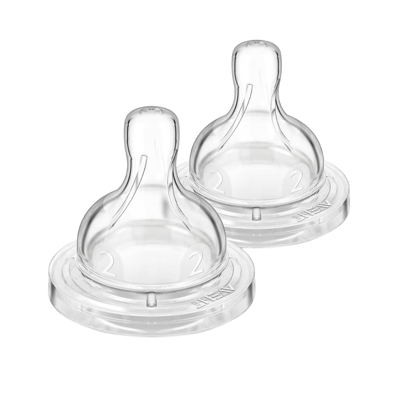 Philips AVENT Anti-Colic Baby Bottle Nipple, Flow 2, 1M+, 2-Pack - First Choice Buying