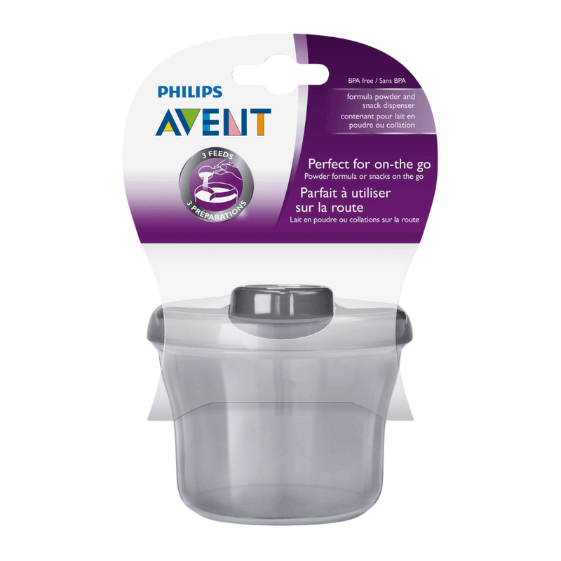 Philips AVENT Powder Formula Dispenser and Snack Cup, Gray - First Choice Buying