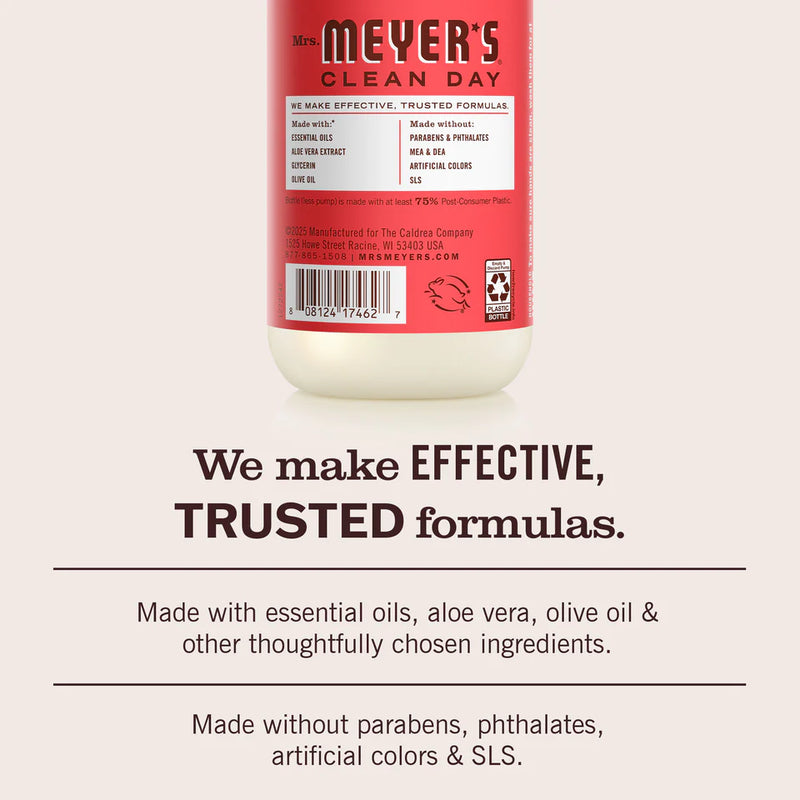 Mrs. Meyers Clean Day Liquid Hand Soap, Rhubarb, 12.5oz