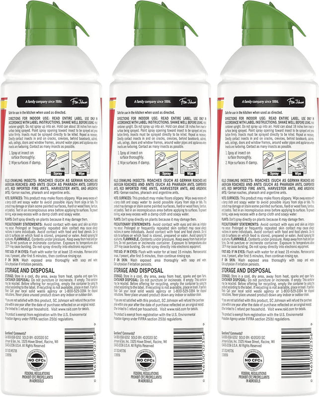 Raid Essentials Ant & Roach Killer 28 Aerosol Spray, 10 Oz - First Choice Buying