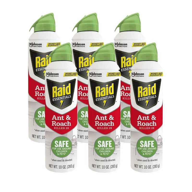 Raid Essentials Ant & Roach Killer 28 Aerosol Spray, 10 Oz - First Choice Buying