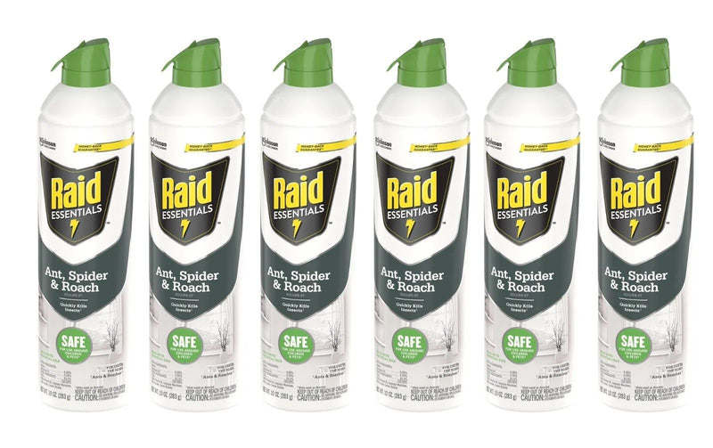 Raid Essentials Ant, Spider & Roach Killer 27 Aerosol Spray, 10 Oz - First Choice Buying