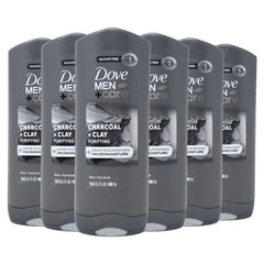 Dove Men+Care Charcoal + Clay Purifying Body & Face Wash, 13.5oz