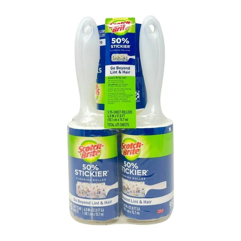 Scotch-Brite 50% Stickier Cleaning Lint Roller, 95 Sheets