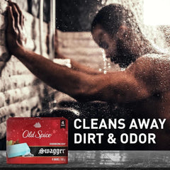 Old Spice Swagger Deodorizing Bar Soap, 3.17oz ea, 4 Count