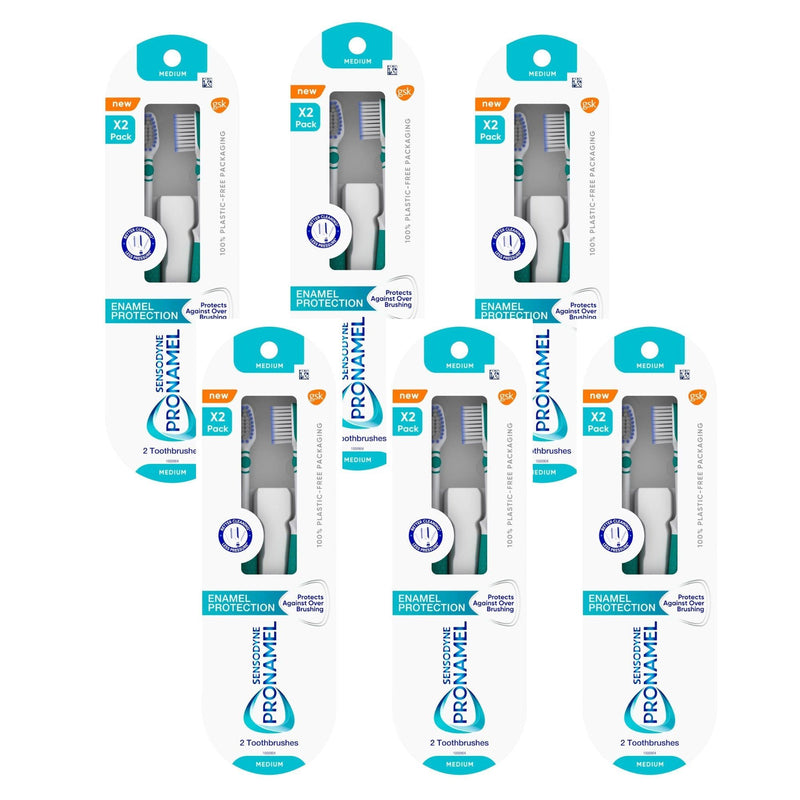 Sensodyne Pronamel Enamel Protection Toothbrush, Medium, 2-Pack - First Choice Buying