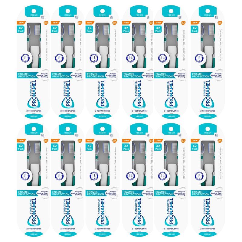 Sensodyne Pronamel Enamel Protection Toothbrush, Medium, 2-Pack - First Choice Buying