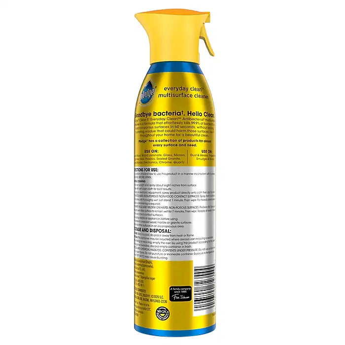 Pledge Antibacterial Multisurface Cleaner Spray, Fresh Citrus, 9.7 oz