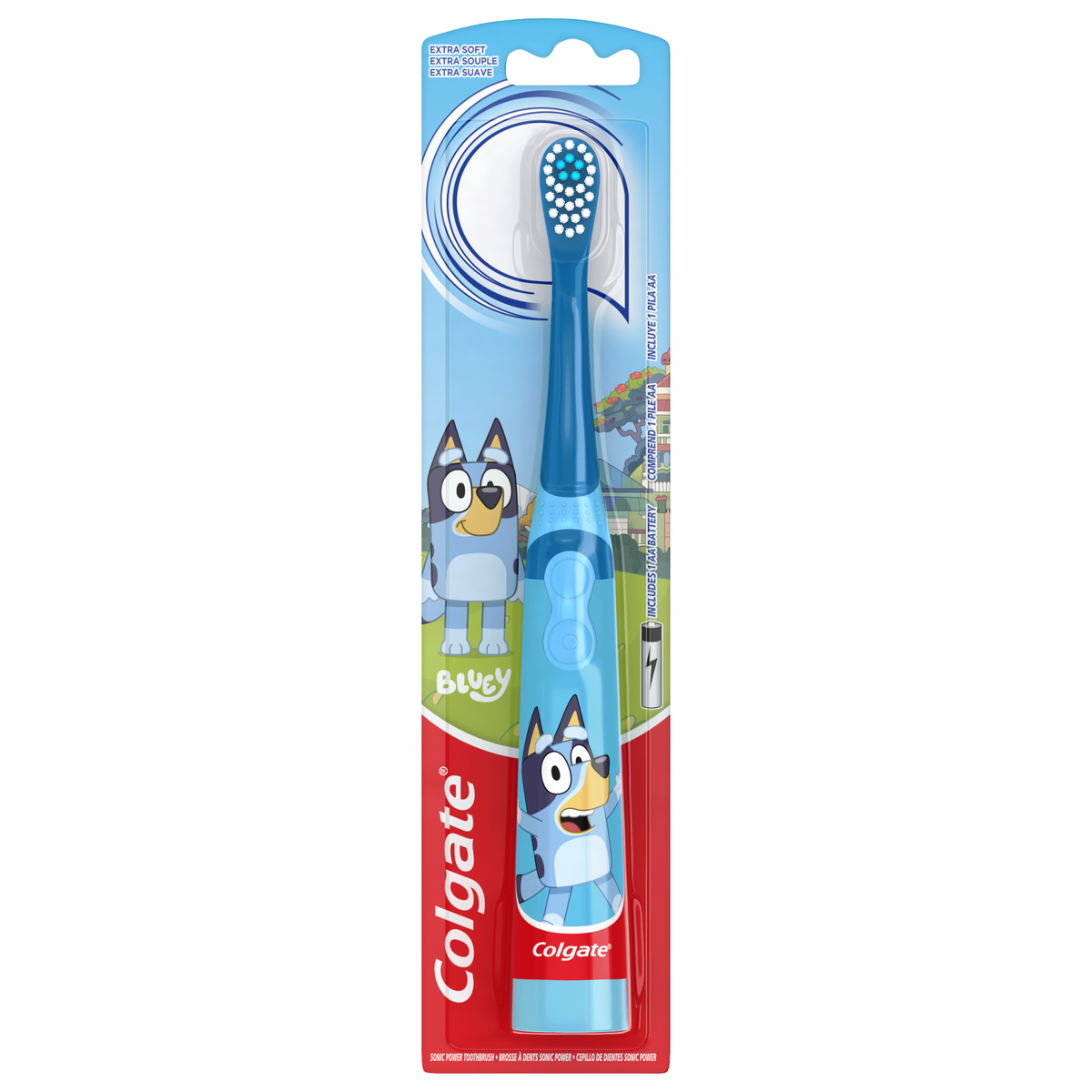 Colgate Kids Battery Powered Toothbrush, 5-Pack – Batman, Bluey, Bingo, Minecraft & Unicorn -