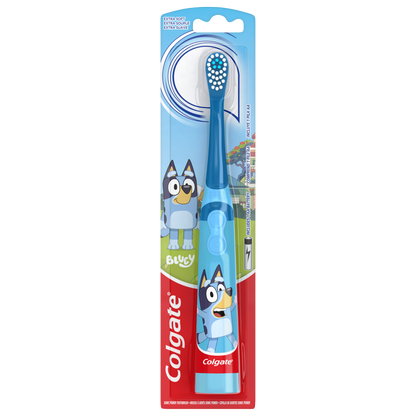 Colgate Kids Battery Powered Toothbrush, 5-Pack – Batman, Bluey, Bingo, Minecraft & Unicorn -