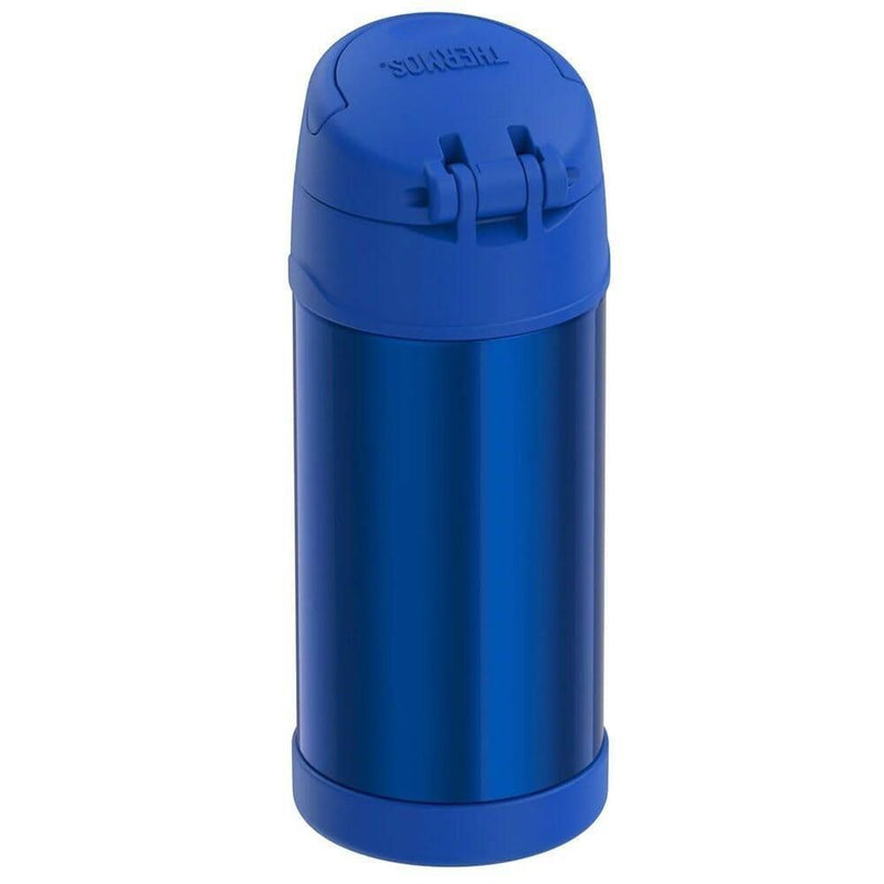 THERMOS FUNTAINER Stainless Steel Vacuum Insulated Kids Bottle with Straw, 12 Oz, Blue - First Choice Buying