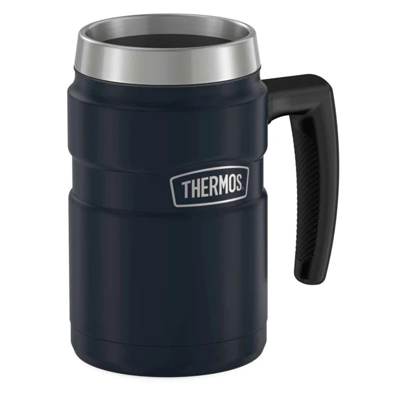 Thermos Stainless King 16 Ounce Coffee Desk Mug,Midnight Blue - First Choice Buying