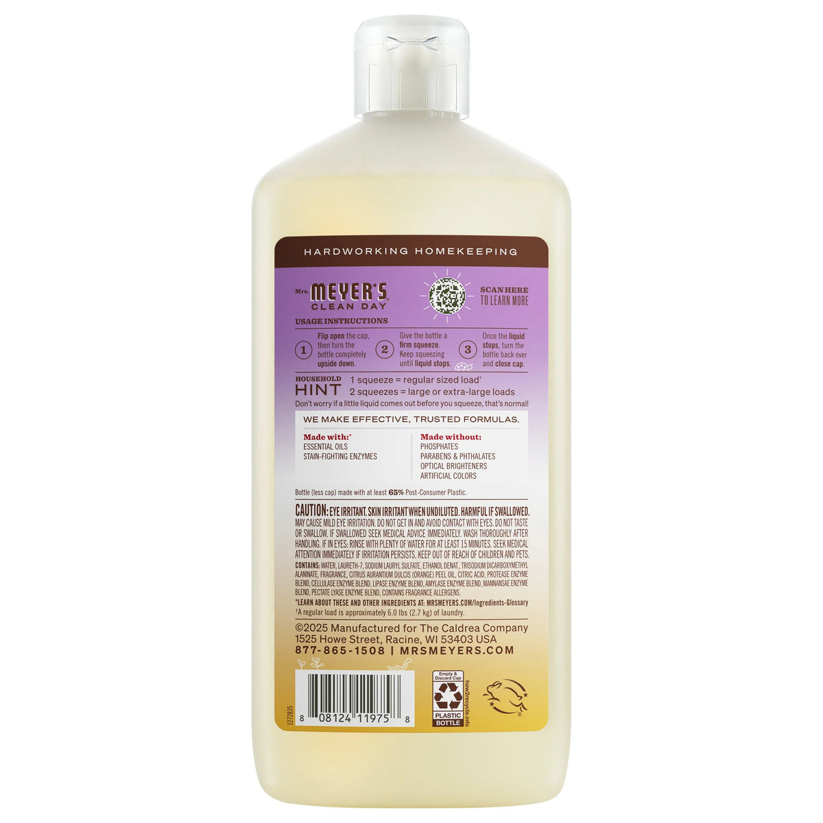 Mrs. Meyer's Ultra Concentrated Laundry Detergent, Compassion Flower, 24.3oz -