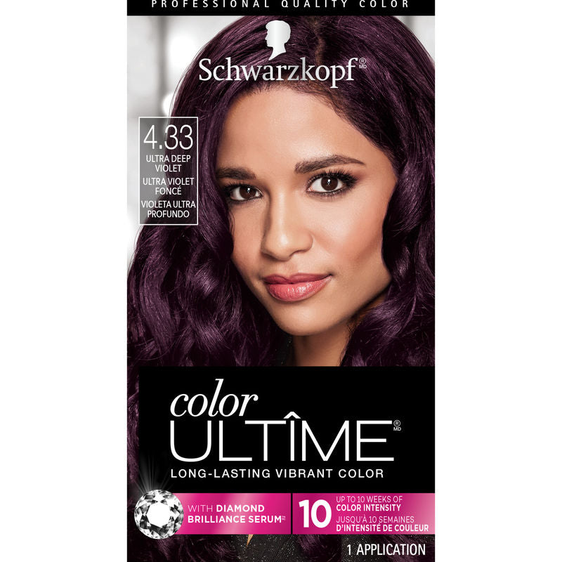 Schwarzkopf Color Ultime Long-Lasting Vibrant Hair Color, 4.33 Ultra Deep Violet