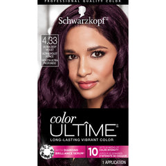 Schwarzkopf Color Ultime Long-Lasting Vibrant Hair Color, 4.33 Ultra Deep Violet