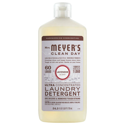 Mrs. Meyer's Ultra Concentrated Laundry Detergent, Lavender, 24.3 oz