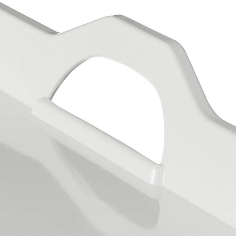 Hutzler Melamine Handles Serving Tray, 20" x 15", White - First Choice Buying